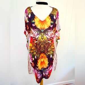 Beautiful Bright Colorful Floral Swim Coverup H&M Small Lightweight S Dress